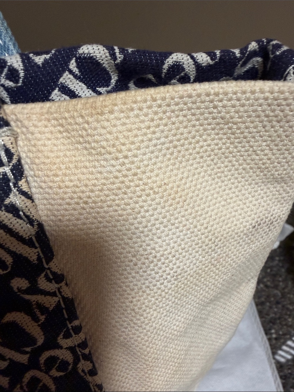 See By Chloe Navy and Cream Denim Hobo - Picture 5 of 10